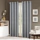 preview thumbnail 7 of 23, Bexley Foil Print Leaves Window Curtain Grey