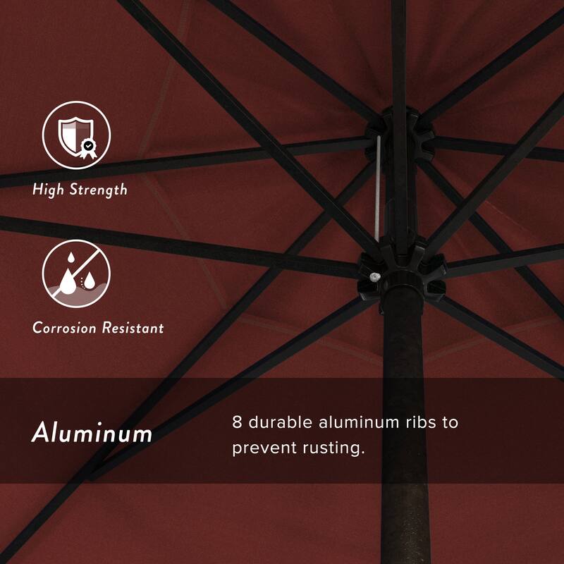 North Bend 9-foot Round Auto-tilt, Bronze Finish, Sunbrella Patio Umbrella by Havenside Home