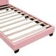 preview thumbnail 25 of 25, Twin Upholstered Leather Platform Bed with Rabbit Ornament