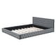preview thumbnail 8 of 7, Queen Size Velvet Upholstered Platform Bed,with Luxurious Diamond Grid Headboard,Gray