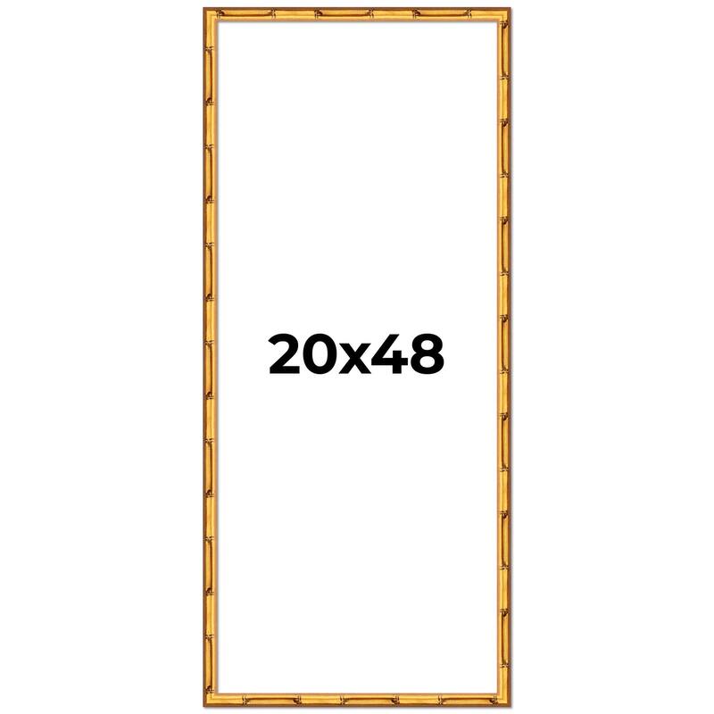 20x48 Frame Gold Bamboo Picture Frame - Complete Modern Photo Frame