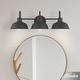 preview thumbnail 9 of 11, Hunter Mill Valley Matte Black 3 Light Bathroom Vanity Light - Transitional, Modern Farmhouse, Traditional