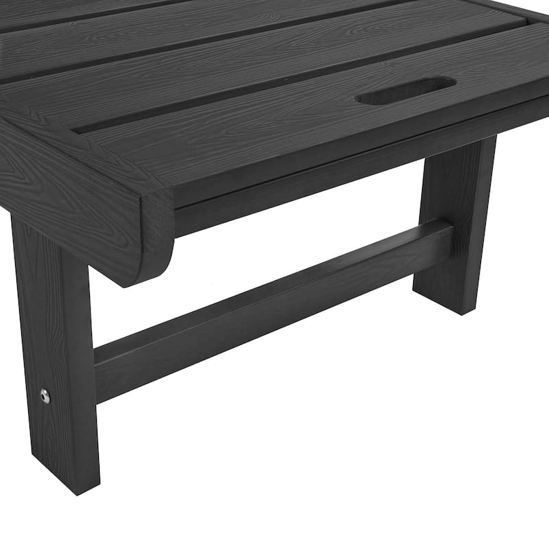 LUE BONA Outdoor Chaise Lounge Plastic Patio Chaise Lounge Chairs with Side Table