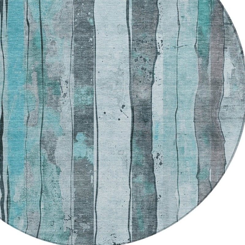 HomeRoots Striped Transitional Rectangle Outdoor Rug