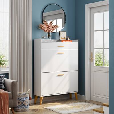 Shoe Rack Storage Organizer with Drawers, Shoe Cabinet