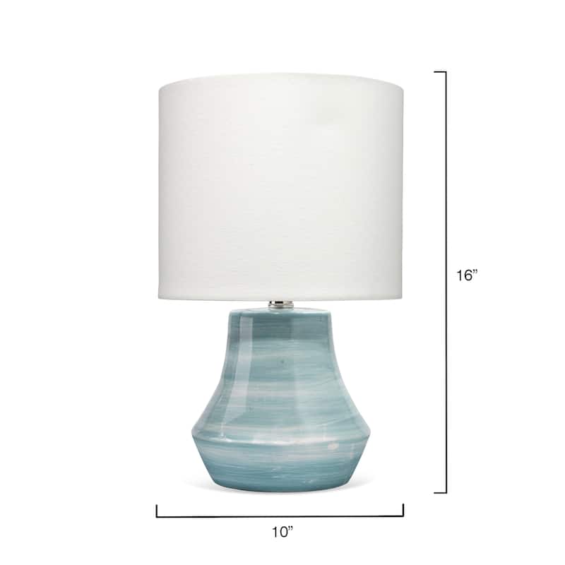 Alden Decor Fallon Ceramic Table Lamp, Blue