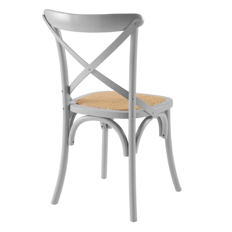 Winston Country Style Cross Back Light Grey Dining Chair