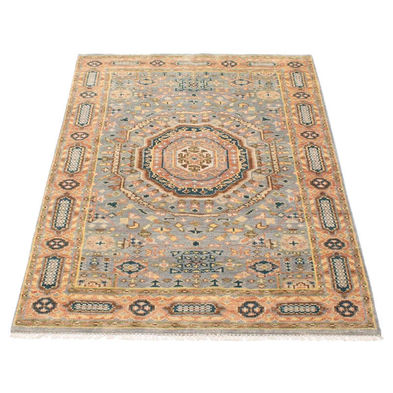 ECARPETGALLERY Hand-knotted Jules Serapi Grey Wool Rug - 4'10 x 7'2