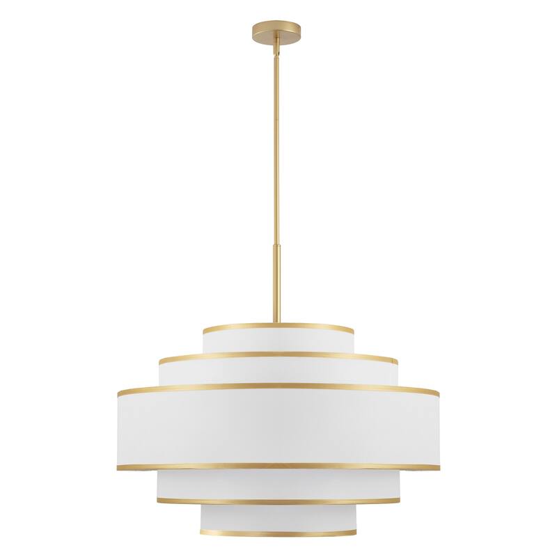 GetLedel 30 in. 7-Light Dimmable Tiered Drum Chandelier