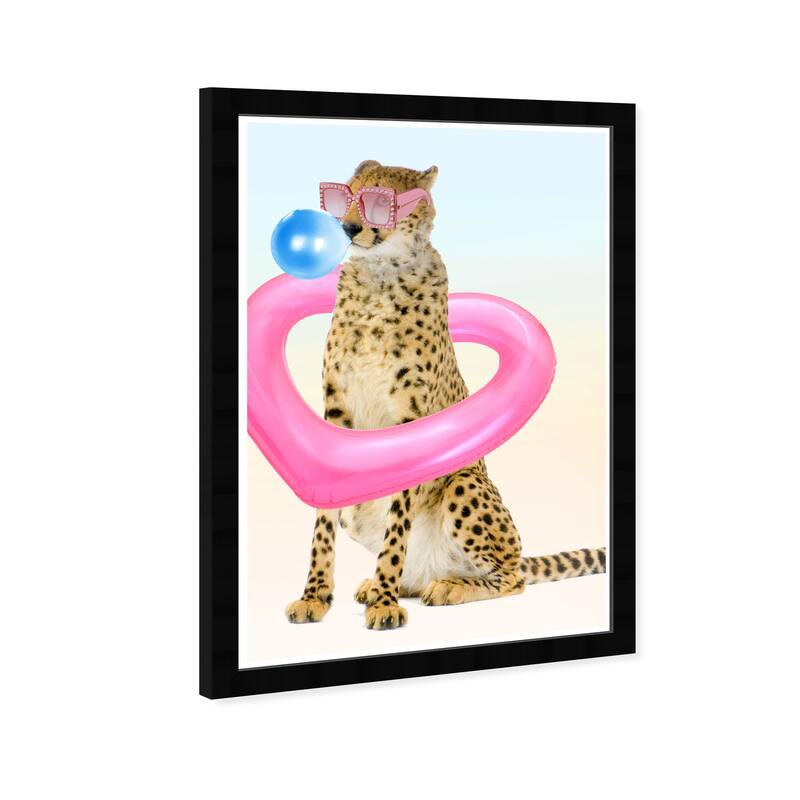 Wynwood Studio Prints Animals Cheetah Bright Fun Pink and Bohemian & Eclectic Wall Art Canvas Print