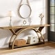 preview thumbnail 4 of 24, 2-Tier Narrow Long Console Sofa Table with Semi-Circular Frame for Entryway,Gray Hallway Accent Tables