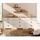 preview thumbnail 9 of 71, WAMPAT Mid Century Modern Dresser, 31.9" Tall Storage Cabinet with Drawers