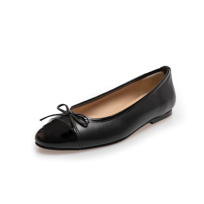 Copenhagen Patent Toe Leather Ballerina Flat