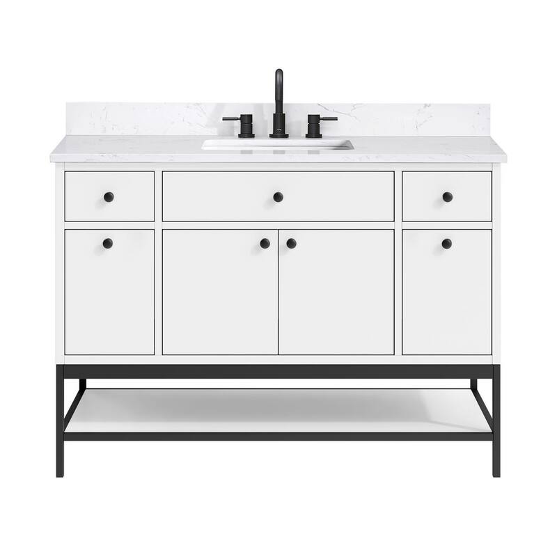 Avanity Paisley 48 in. Single Sink Vanity with Cala White Engineered Top