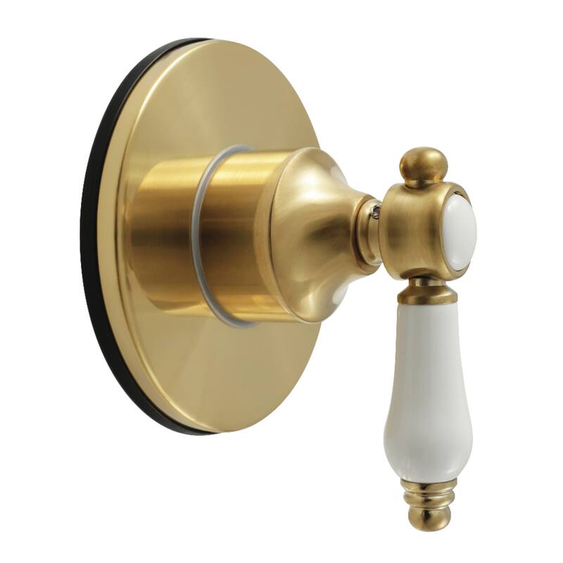Bel-Air Single-Handle Six-Way Diverter Valve with Round Trim Kit - Brushed Brass