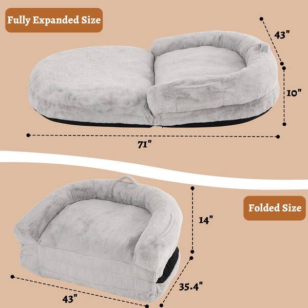 dimension image slide 2 of 3, Giant Foldable Bean Bag Chair for Adults Kids Large Beanbag Sofa