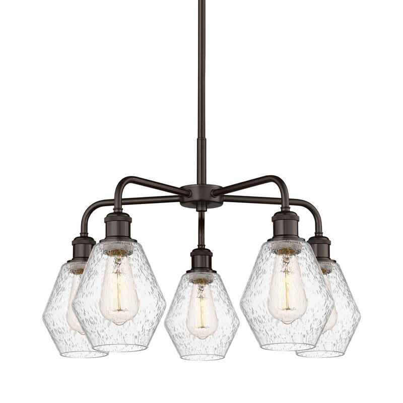 Innovations Lighting 516-5CR-16-24 Cindyrella Chandelier Cindyrella 5 - Oil Rubbed Bronze / Seedy