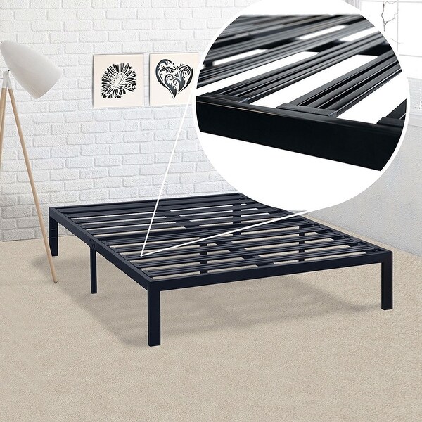 Heavy duty platform bed frame queen new arrivals