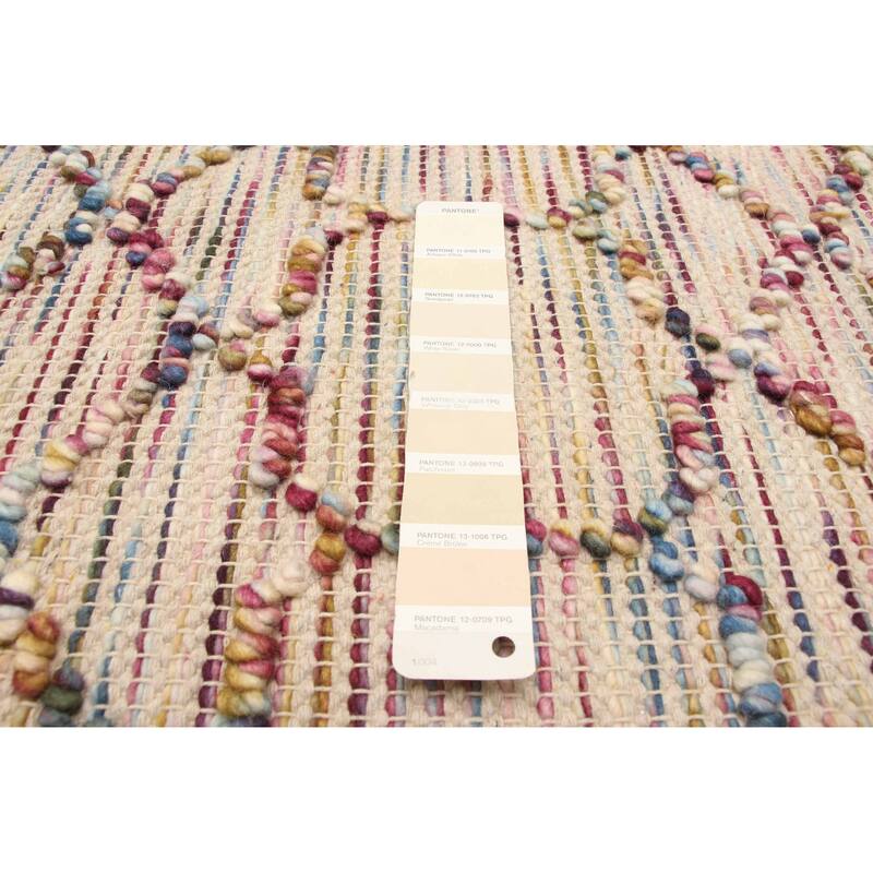 ECARPETGALLERY Braid weave Sienna Cream Wool Rug - 5'2 x 8'0