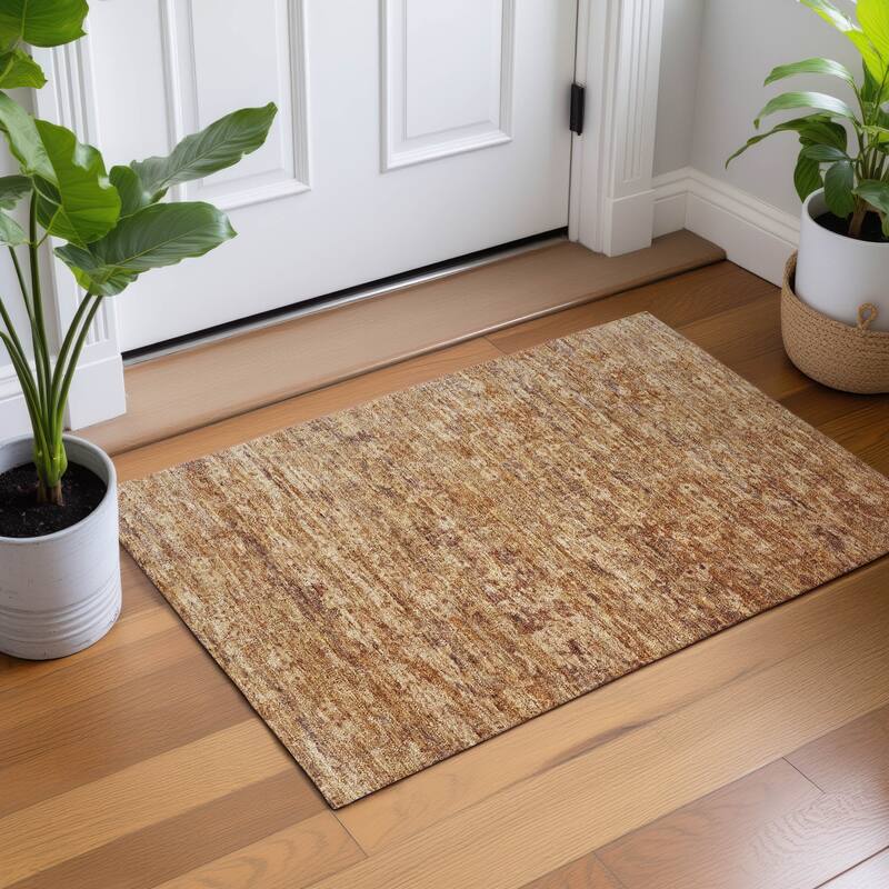 Machine Washable Indoor/ Outdoor Traditional Harmony Chantille Rug