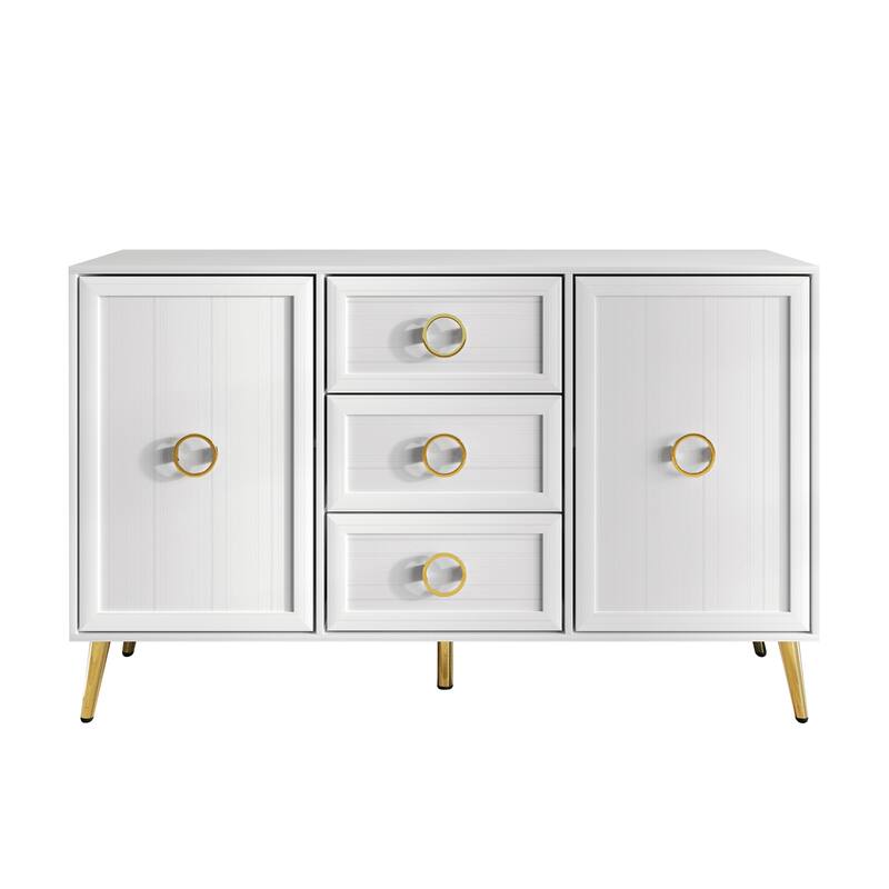 CraftPorch Contemporary Glam Sideboard Cabinet - White
