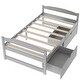 preview thumbnail 17 of 16, Twin Size Wood Platform Bed with Two Drawers, Grey
