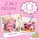 preview thumbnail 18 of 20, Kids Vanity Table and Chair Set with Removable Tri-Folding Mirror - 41" x 16" x 46"
