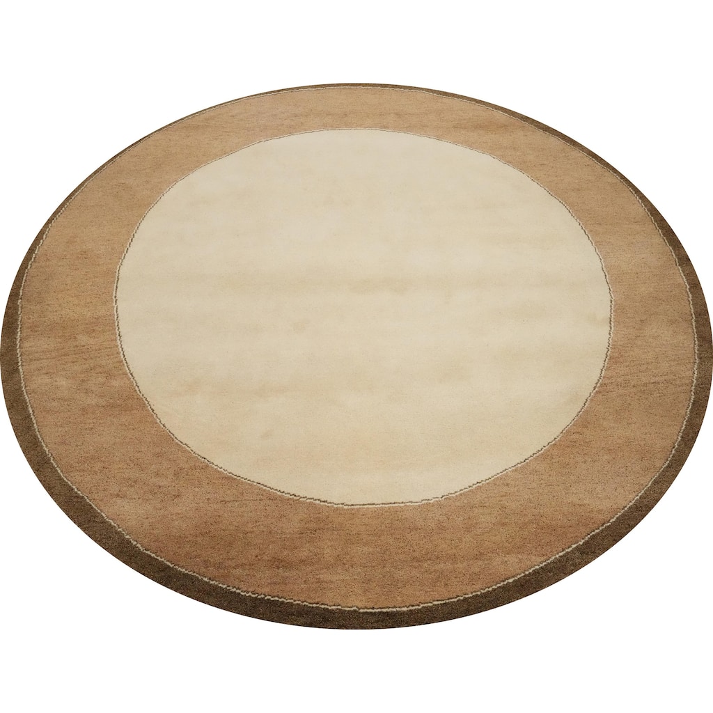 Hand Knotted Oriental 100% Wool Carpet Tribal Modern Beige & Ivories Gabbeh Area Rug - 8' 3'' X 8' 3''