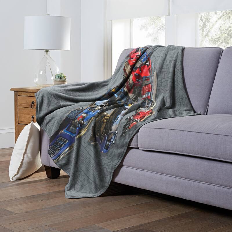 Hasbro Transformers Rise Of The Beasts Optimus Prime Silk Touch Throw Blanket