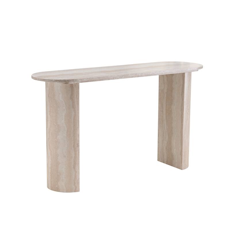 GDF Studio - Marcellis Faux Marble Rectangular Console Table