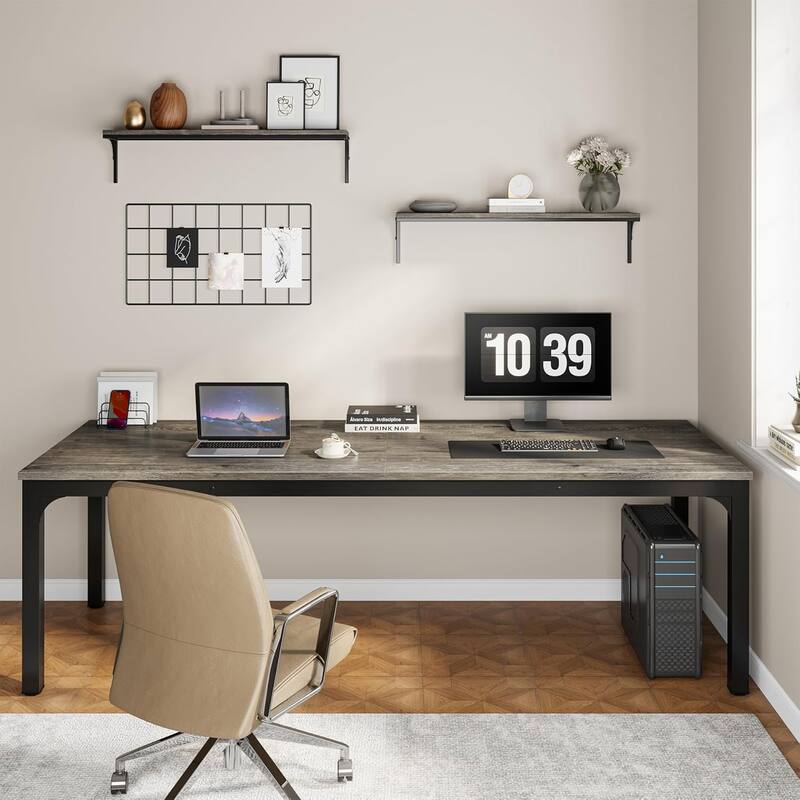 78.7" Extra Long 2-Person Computer Desk, Double Workstation for Home Office