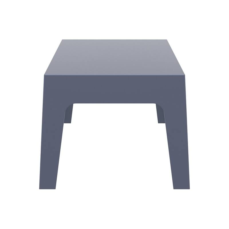 27.5" Gray Stackable Outdoor Patio Coffee Table