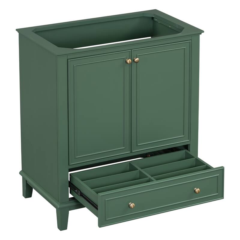 GDFStudio - Avalon 30-Inch Bathroom Vanity Base Cabinet, Multi-functional Cabinet, Solid Wood & MDF Board, Painted Finish