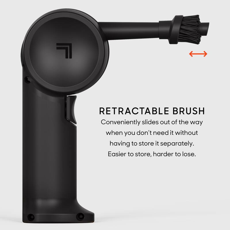 Sharper Image MACH 01X High Velocity Compressed Air Duster, Rechargeable, Rotating Design, Cleaning Tool, Black