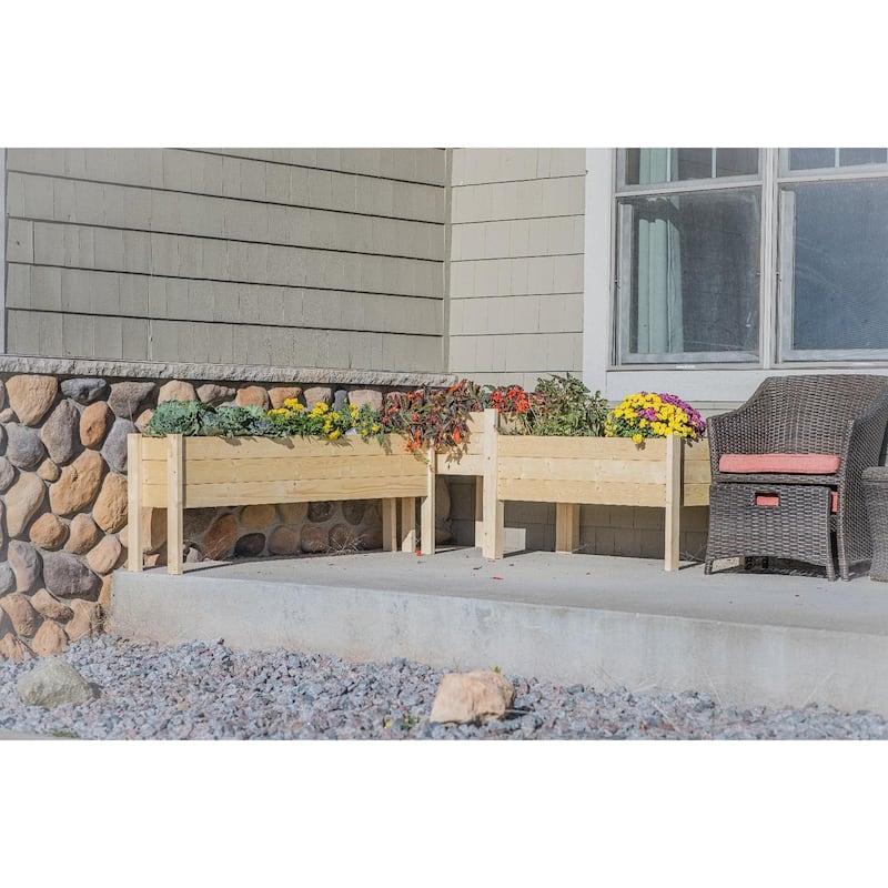 Zylina Raised Garden Planter Collection - Corner Planter Small - 22 x 22 x 26