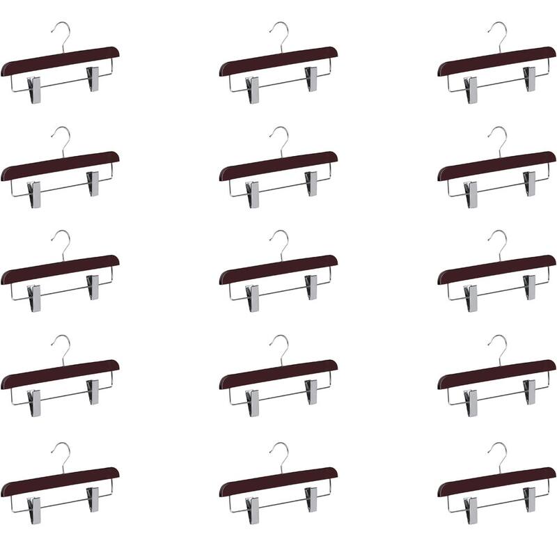 Abs Plastic Trouser Skirt Hangers, Perfect for Skirts, Pants, Slacks, Jeans, and More Set of 5 - Set of 15 - Cherry
