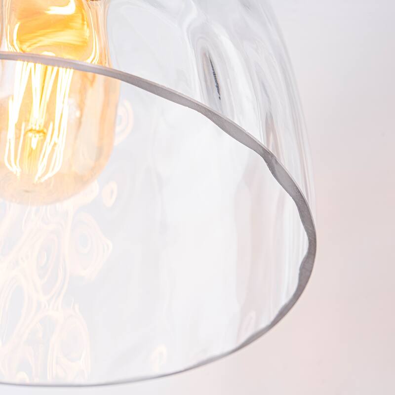 Starsky 3-Lights Modern Dimmable Hammered Glass Bathroom Vanity Light