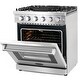 preview thumbnail 8 of 16, Cosmo 30 in. Freestanding Gas Range with 5 Sealed Burners and 4.5 cu. ft. Convection Oven in Stainless Steel