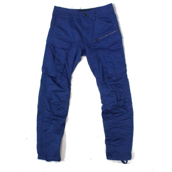 Shop G Star Raw Mens Blue Size 28x32 Straight Tapered Cargo Pants