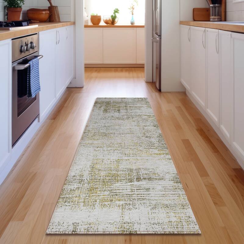 Premium Washable Super Soft Modern Glam Mayfield Rug - Pearl - 2' 3" x 7' 6" - Runner