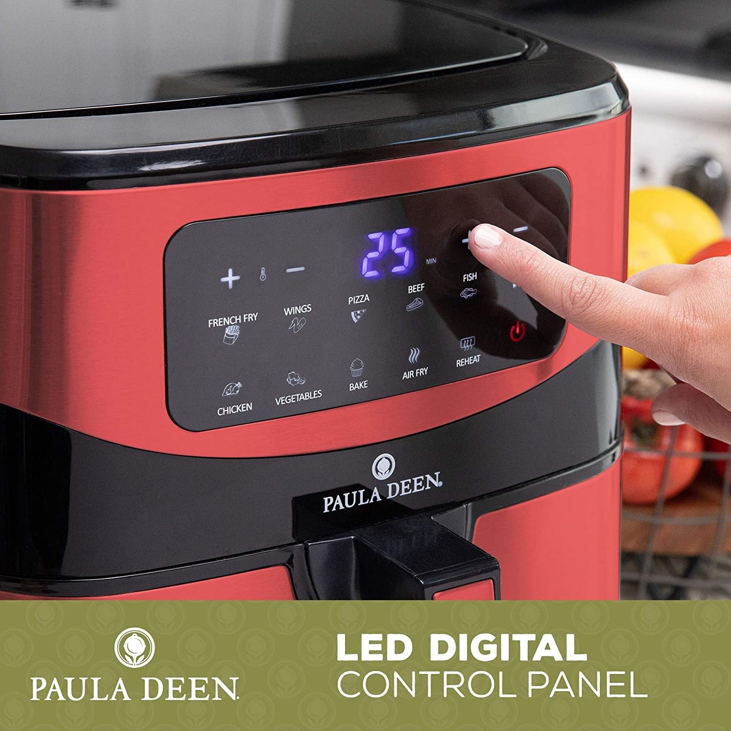 Paula Deen PDKDF579R Stainless Steel 10 QT 1700 Watts Digital LED