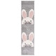 preview thumbnail 4 of 10, SAFAVIEH Carousel Kids Jurgita Bunny Ears Rug 2' x 8' Runner - Pink/Grey