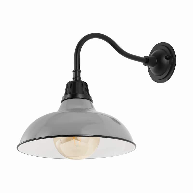 Stanley 12.25" Indoor/Outdoor LED Gooseneck Arm Sconce, By JONATHAN Y