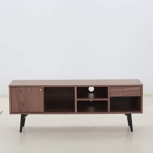 Wooden TV Low Profile Media Console Walnut Bed Bath & Beyond