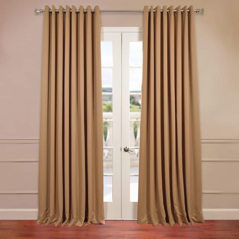 Exclusive Fabrics Extra Wide Room Darkening Grommet Curtain 120 Inch (1 Panel)