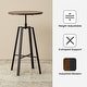 preview thumbnail 14 of 60, Glitzhome Industrial Modern Adjustable Bar Table Rustic Steel 3-Piece Pub Sets
