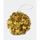preview thumbnail 1 of 0, 5" Hanging Tinsel Berry Christmas Metalic Ball Ornament, Gold, Set of 3 - 5