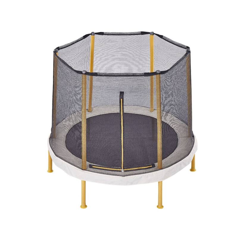 60 Inch Kids Trampoline with Enclosure - Indoor Outdoor Mini Round Bouncer for Everyday Active Play - 15.7
