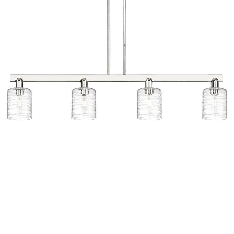 Innovations Lighting 716-4I-10-48 Cobbleskill Linear Cobbleskill 4 - Polished Nickel / Deco Swirl