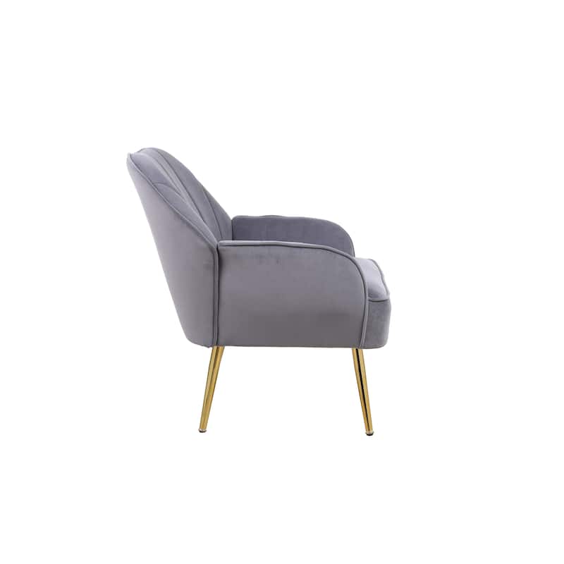 Modern Velvet Easy Assemble Sherpa Armchair for Living Room,Bedroom